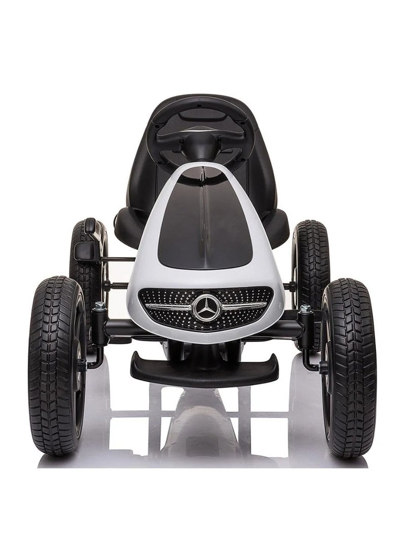 MYTS Mercedes-Benz Pedal Go-Kart for Kids - White - Image 2