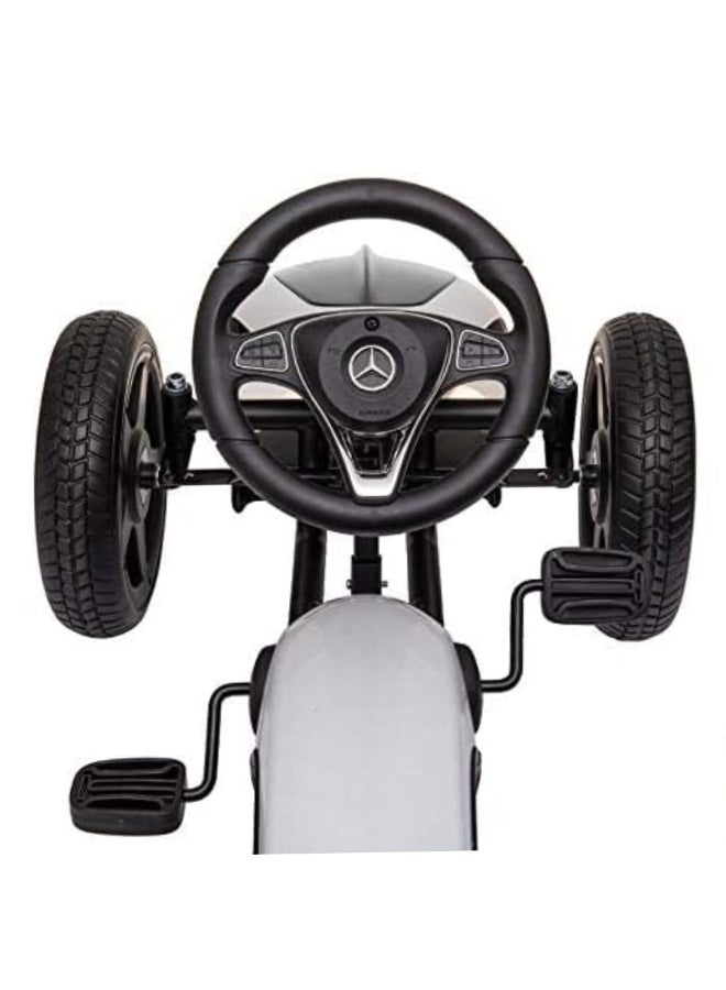 MYTS Mercedes-Benz Pedal Go-Kart for Kids - White - Image 5