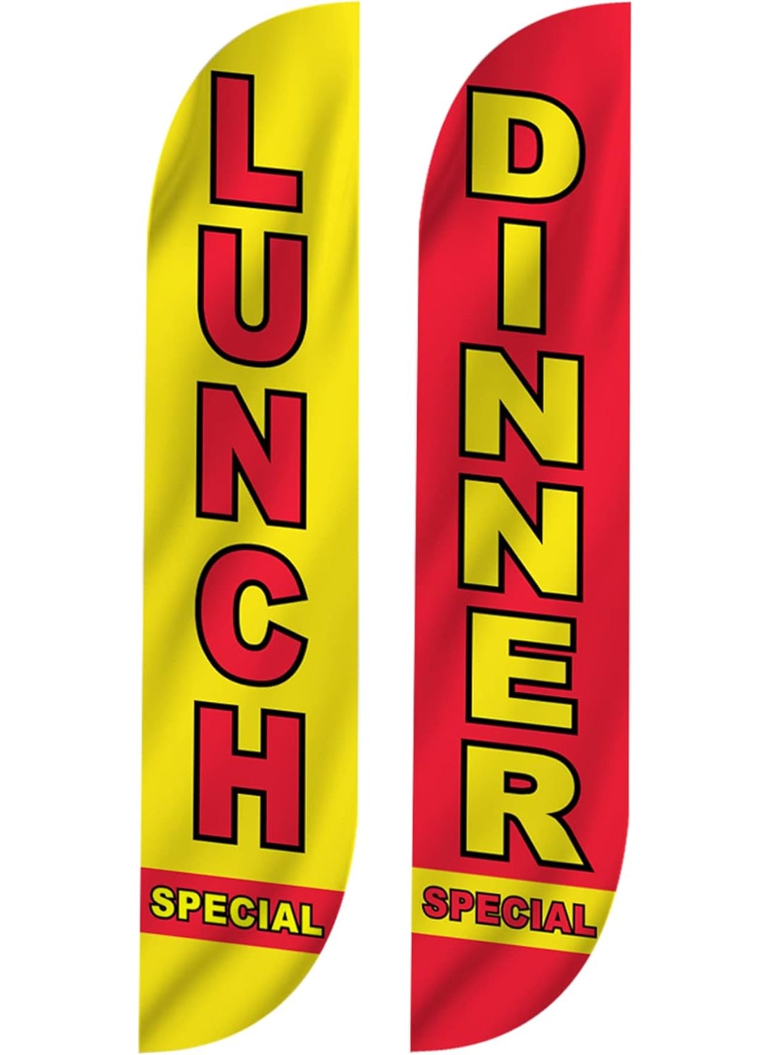 LookOurWay LookOurWay 12Feet Tall Lunch Special and Dinner Special Feather Flag Banner for Business Advertising 2Pack Includes 2 Banner Flags 2 Pole Sets and 2 Ground Spikes 10M1200130 10M1200131  - Image 5
