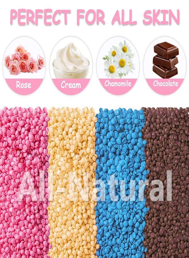 Leaflai Hard Wax Beads, Professional Wax Beads for Hair Removal 400g Hair Wax with 10 Pcs Wood Sticks for Full Body Brazilian Bikini Face Legs Eyebrow Painless at Home for Woman Men - Image 2