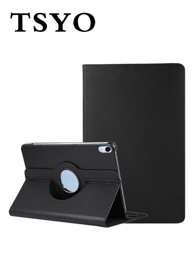 TSYO  360°Rotating Case Compatible with Huawei Matepad SE 11 inch Case Cover 2024,Multi-Angle Swiveling Slim Cover Auto Wake/Sleep PU Leather Hard Back Shockproof Stand Cover (Black) - Image 1