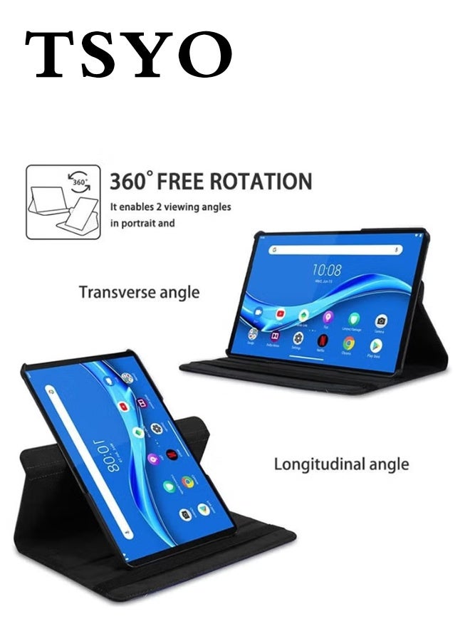 TSYO  360°Rotating Case Compatible with Huawei Matepad SE 11 inch Case Cover 2024,Multi-Angle Swiveling Slim Cover Auto Wake/Sleep PU Leather Hard Back Shockproof Stand Cover (Black) - Image 2