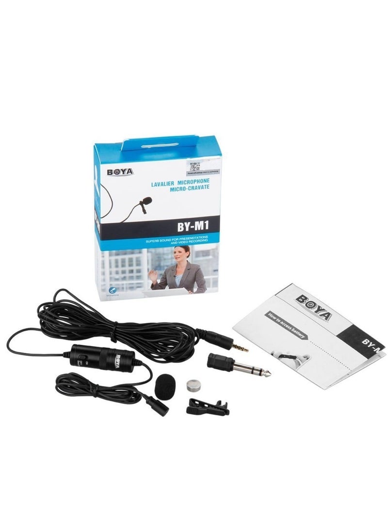 BOYA - Boya By M1 Lavalier Microphone For Smartphones Canon Nikon Dslr Cameras Camcorders Audio Recorder Pc - Image 1