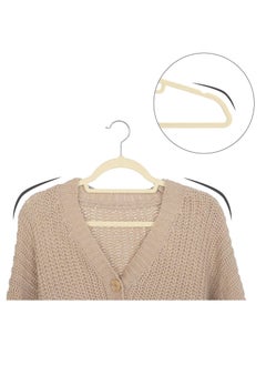Red Dot Gift 30 Pieces 42cm Beige Non Slip Velvet Clothes Hanger with 360 Degree Rotatable Hook, Durable and Slim  - Image 4