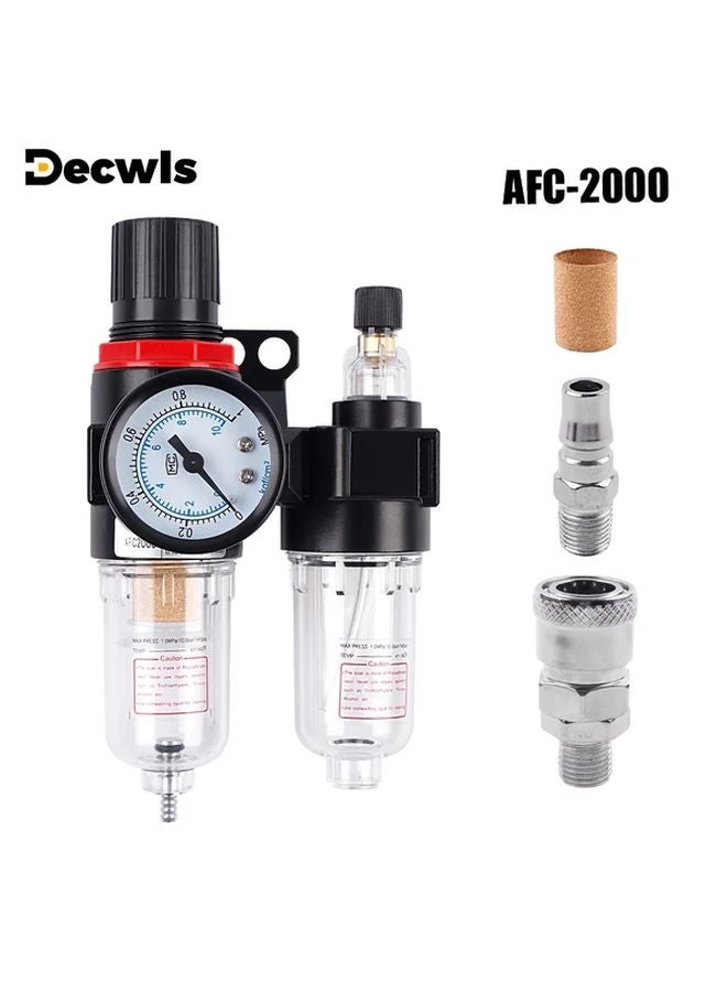 1 Set 1 4 Inch AFC 2000 Pneumatic Air Filter Regulator Lubricator Combo With Gauge - Image 2