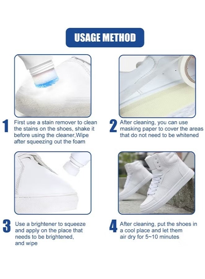 Jaysuing Sneaker Cleaner Set, Waterless Foam Sneaker Cleaner Quick Clean Sneaker Cleaner, Suitable For White Shoe Cleaner, Suede, Boots, Canvas, PU, Fabric  - Image 2