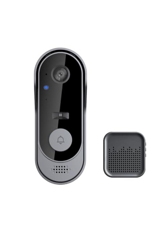 Tujibeay Wireless Video Doorbell IP65 Rainproof Camera WiFi with PIR Human Detection And App Alert Live View,Night Vision, 2.4G WiFi, Cloud Storage, Indoor and Outdoor Monitoring - Image 1