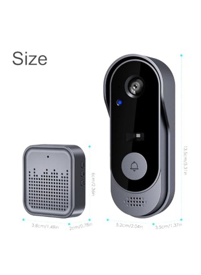 Tujibeay Wireless Video Doorbell IP65 Rainproof Camera WiFi with PIR Human Detection And App Alert Live View,Night Vision, 2.4G WiFi, Cloud Storage, Indoor and Outdoor Monitoring - Image 3