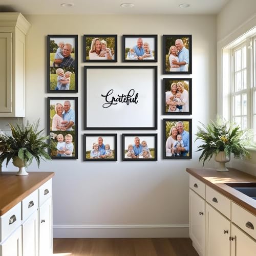 The Acrylic Place Black Wooden Word Script Cutout Sign for Home Decor (Grateful) - Image 4