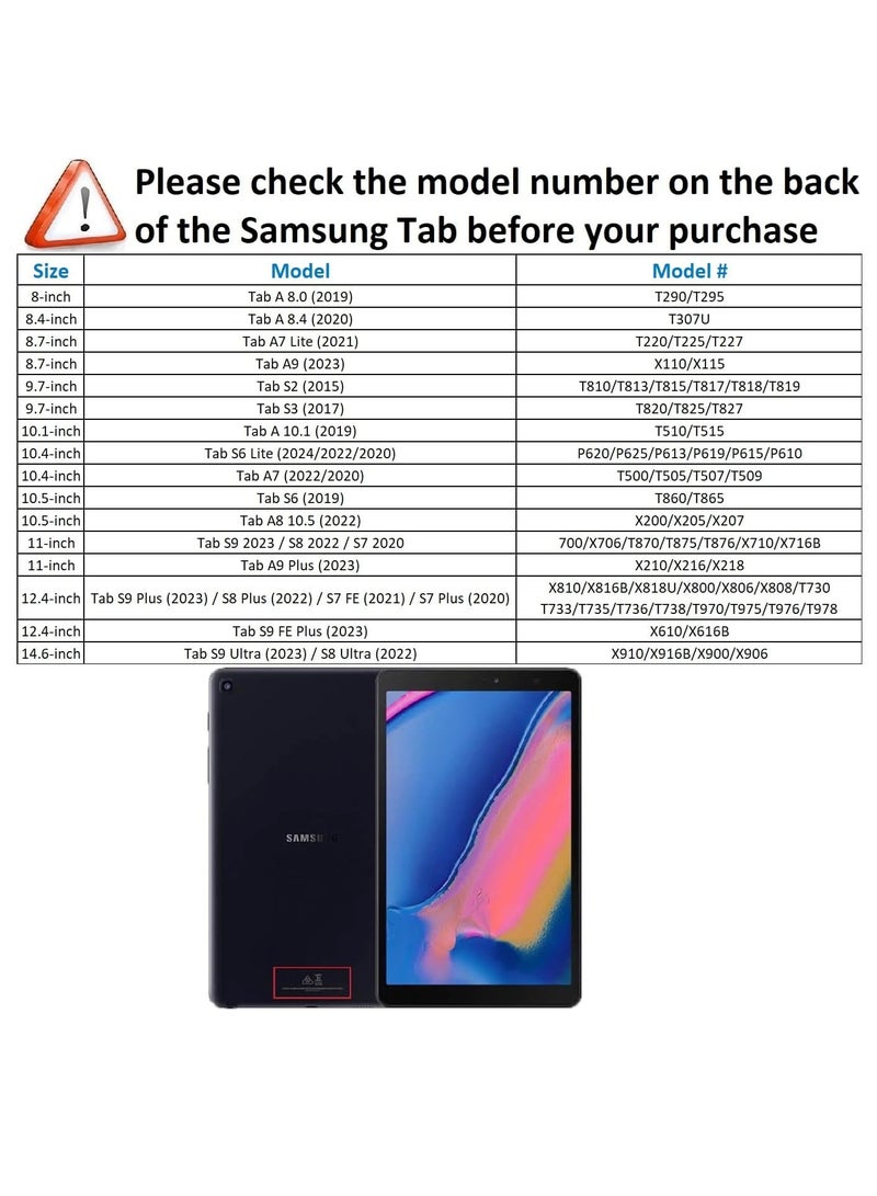 DUSALA 360 Degree Rotating Stand Auto Sleep Wake Folio Leather Smart Cover for Samsung Galaxy Tab A8 10.5-Inch (SM-X205)  - Image 2