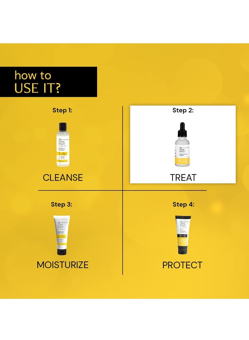 Deconstruct brightening Serum: 10% Niacinamide Face Serum For Pigmentation & Dark Spots | 0.3% Alpha Arbutin | For Women & Men | Reduces Dark Spots & Acne Marks | Fragrance Free |30Ml - Image 3