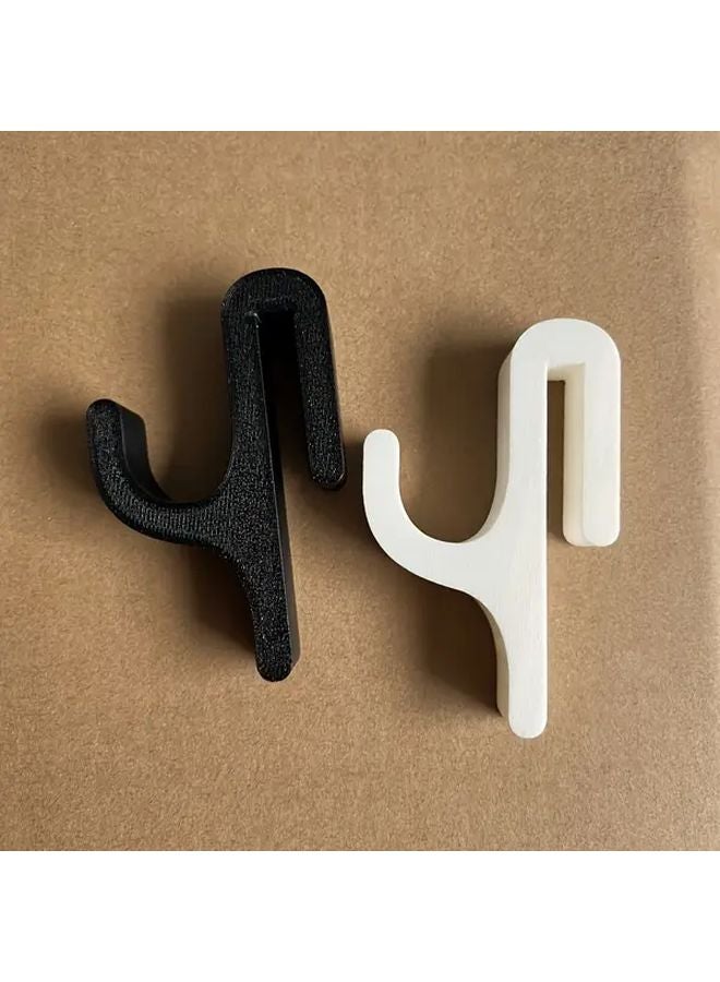 Black And White Shower Door Hooks No Drill Towel Rack For 8mm Glass Modern Bathroom - Image 1