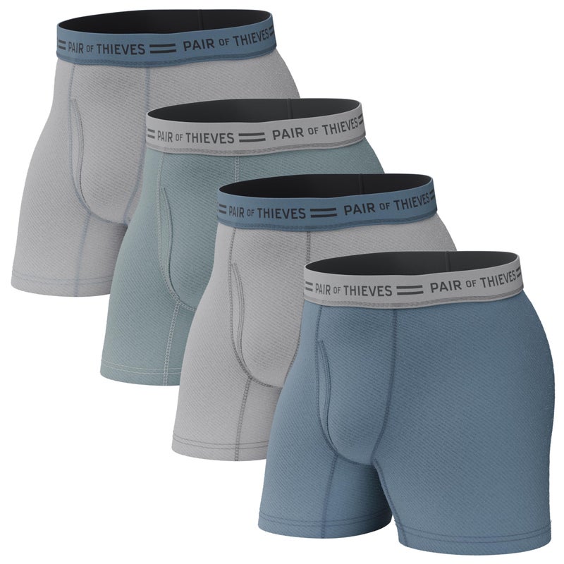 Pair of Thieves Men Every Day Kit Boxer Briefs | Underwear for Men | 4 Pack | Soft, Tagless, Cotton Spandex Blend | Moisture Wicking for the Gym, Work and Daily Comfort | Everyday Boxer Briefs - Image 1