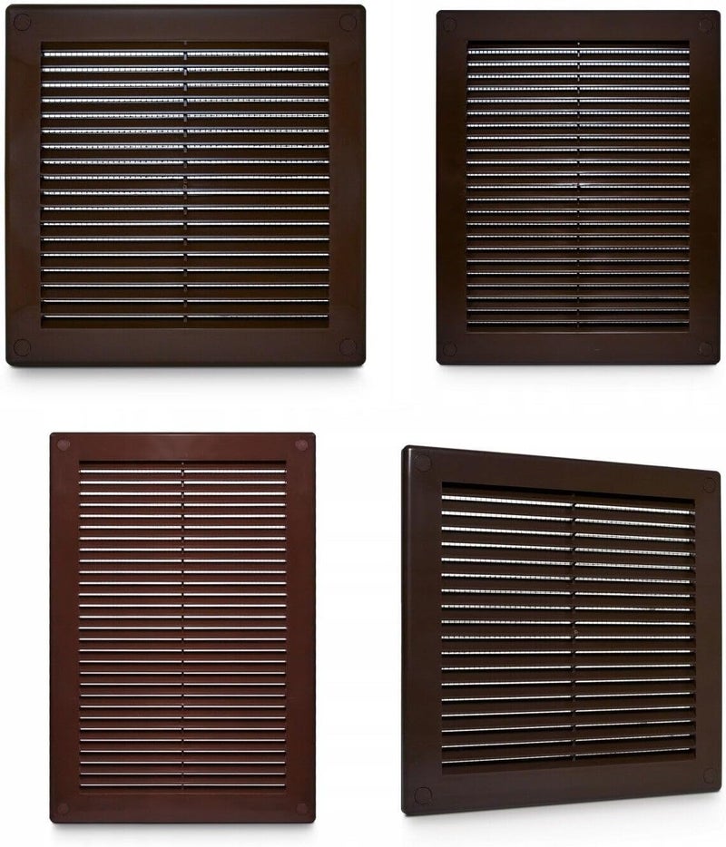 Awenta غطاء شبكة تهوية مقاس 250 × 250 مم (10 × 10 بوصة) بني، غطاء تهوية من بلاستيك ABS عالي الجودة - Image 2