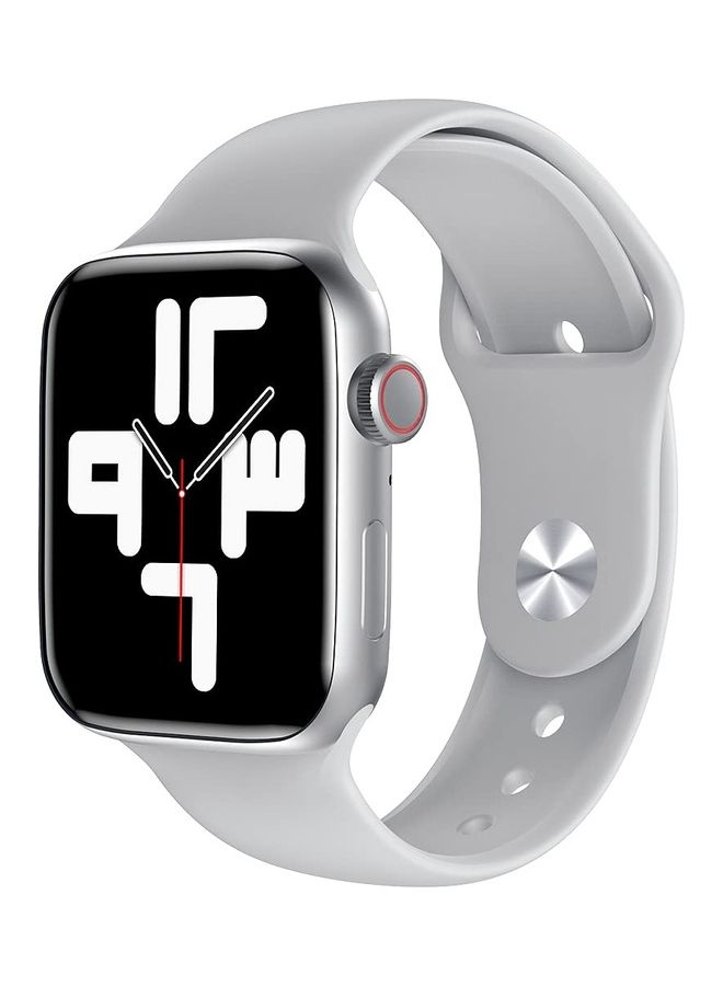 NIBEMINENT HW22 Plus Smartwatch Series 7 45mm with Wireless Charging Silver  - Image 1