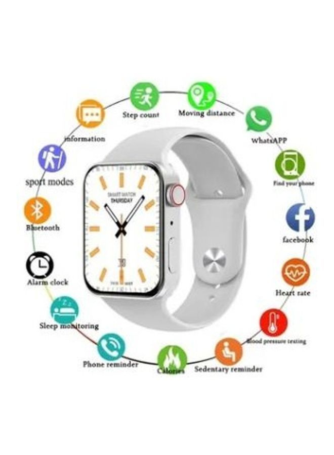 NIBEMINENT HW22 Plus Smartwatch Series 7 45mm with Wireless Charging Silver  - Image 2