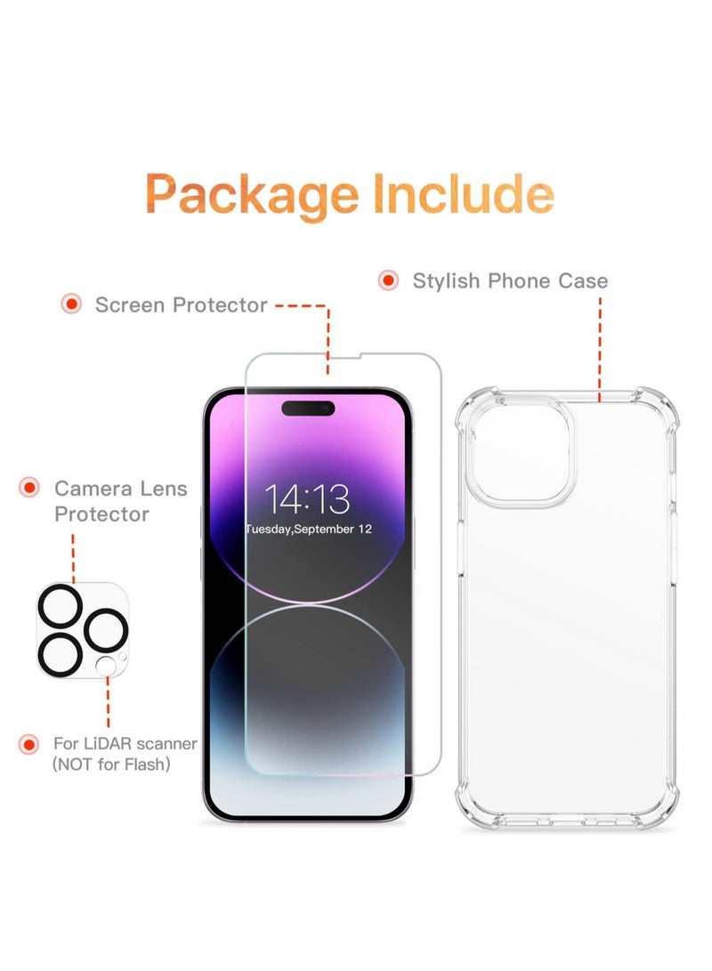 إلترازون iPhone 14 Pro Max 6.7 Inch with Screen Protector + Camera Lens Protector and case cover - Image 2
