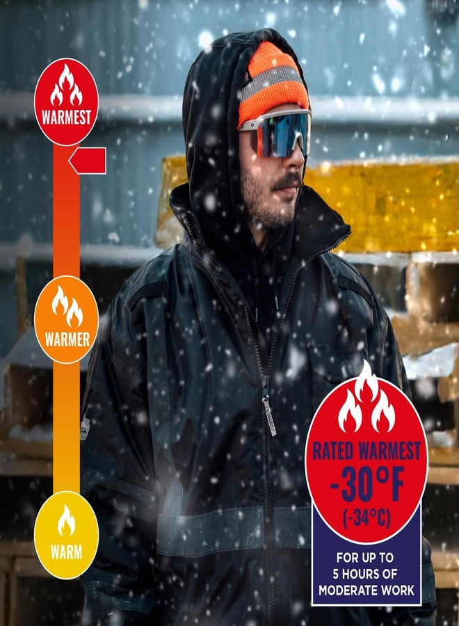 Ergodyne unisex adult Non-certified Hi-vis - Non Certified Hi Vis Bomber Jacket Quilted, Black, Medium US - Image 2