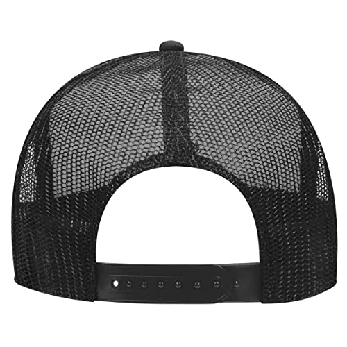 OTTO Polyester Foam Front 5 Panel High Crown Mesh Back Trucker Hat - Blk/Wht/Blk - Image 2