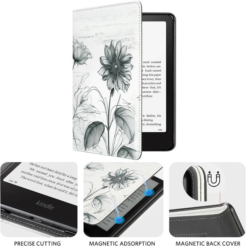 CoBak Stand Case for 7" Kindle Paperwhite 12th Gen 2024 and Kindle Colorsoft with Hand Strap - Compatible with iPhone MagSafe, for Samsung/Belkin/Anker Wireless Charging Pads, Durable, Auto Sleep Wake - Image 5
