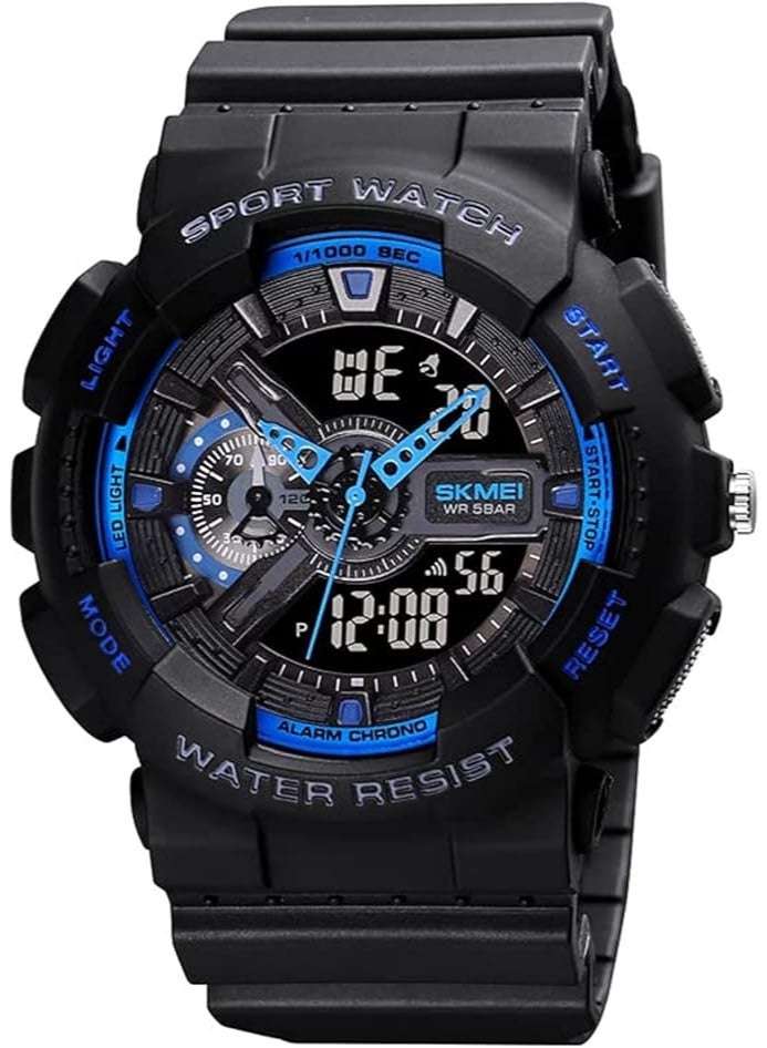 SKMEI Skemi Digital Sports Watch Black*Blue 1688 - Image 1
