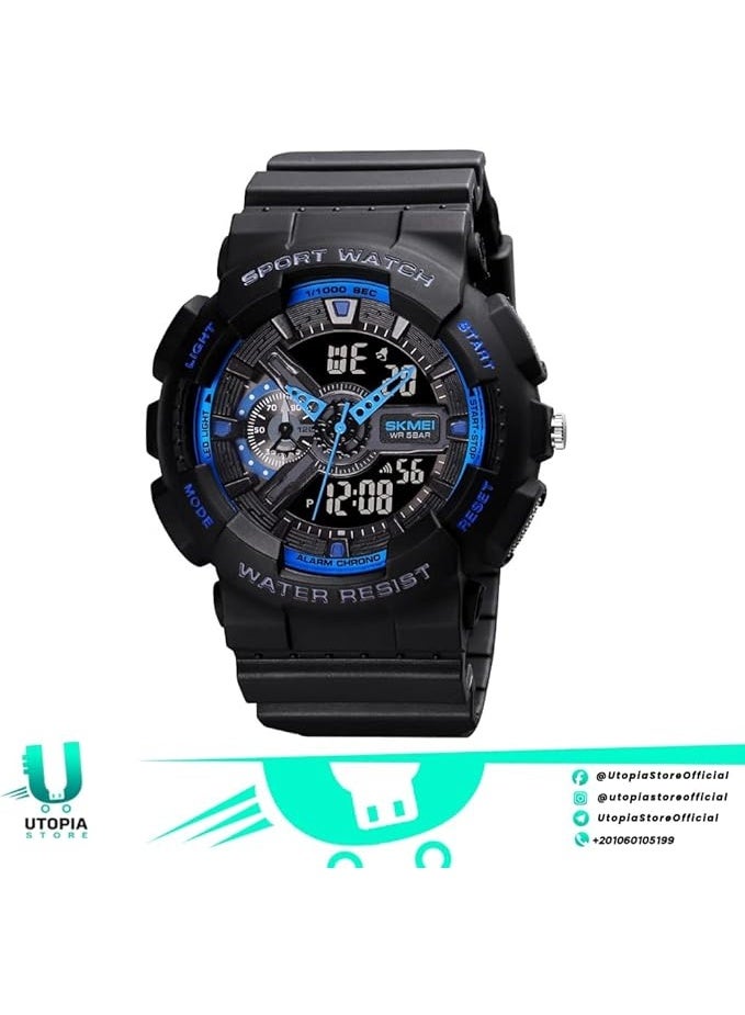 SKMEI Skemi Digital Sports Watch Black*Blue 1688 - Image 2