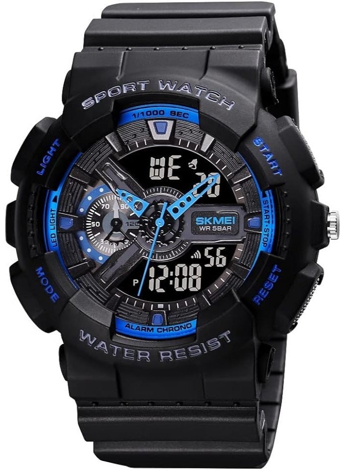 SKMEI Skemi Digital Sports Watch Black*Blue 1688 - Image 3