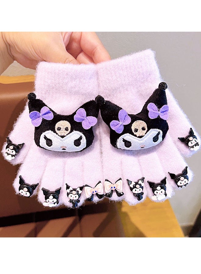 قفازات شتوية دافئة للأطفال من سانريو كورومي للأعمار من 6 إلى 10 سنوات للبنات والأولاد - Image 2