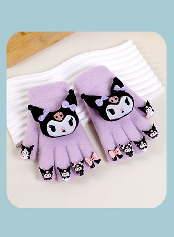 قفازات شتوية دافئة للأطفال من سانريو كورومي للأعمار من 6 إلى 10 سنوات للبنات والأولاد - Image 4