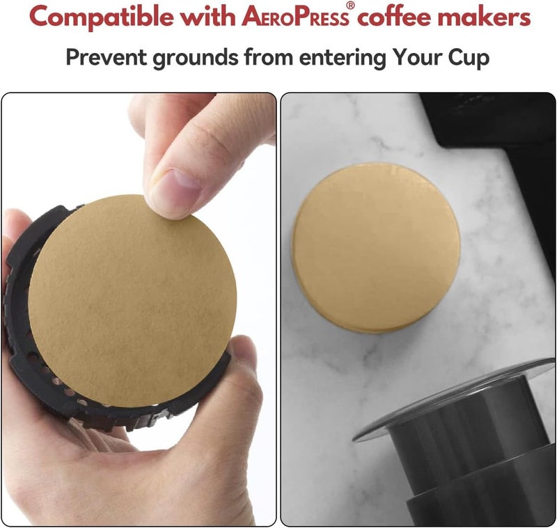 Proxima Direct 400 PCS Paper Filters Compatible with Aeropress All Coffee and Espresso Makers, Vegan Non Bleached Natural Paper Micro-Filters (Natural) - Image 3