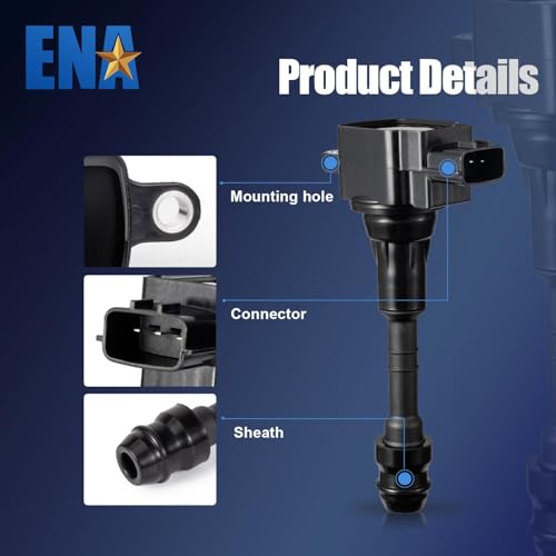 ENA Set of 8 Ignition Coil Pack with 8 Platinum Spark Plug 5.6L V8Compatible with Infiniti Nissan 2004 2005 2006 QX56 Titan Pathfinder 05-06 Armada Replacement for UF510 C1483 22448-7S015 5C1482 - Image 2