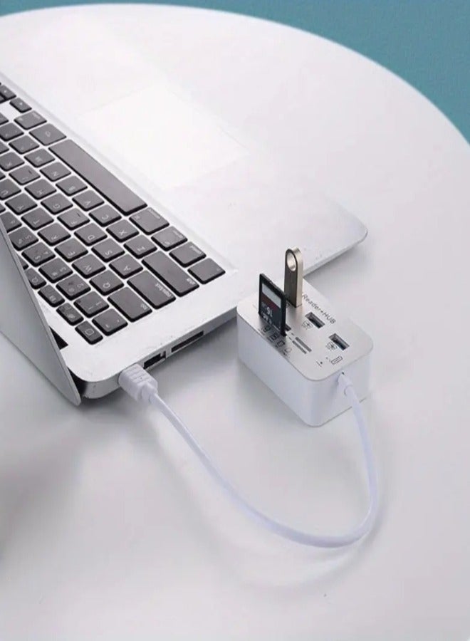 Hub 7-in-1 USB Hub with SD/TF Card Reader | USB 3.0 Multiport Adapter for Laptop, MacBook, PC - Image 4