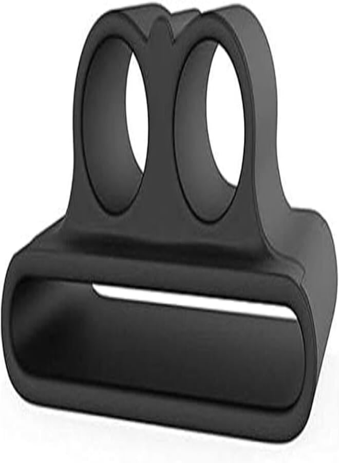 Dowin Portable Anti-lost Strap Silicone Case Cover Skin Watch Band Holder for Apple AirPods & Accessories- BLACK 