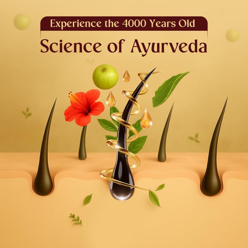 VEDA Active Herbs Hair Oil | Hair Growth Oil | Infused with Herbs | 200ml - Image 5