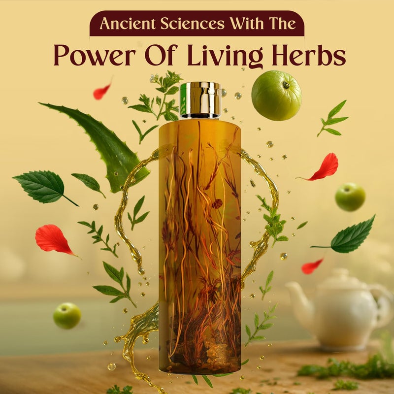 VEDA Active Herbs Hair Oil | Hair Growth Oil | Infused with Herbs | 200ml - Image 2