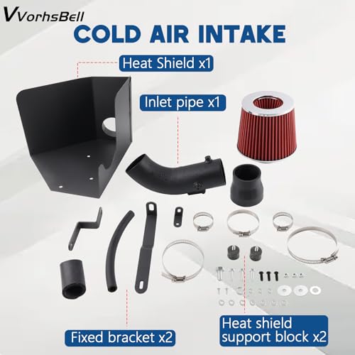 VVORHSBELL Cold Air Intake System Kit Compatible with 2007-2009 Toyota Camry XLE 2.4L L4 - Image 2