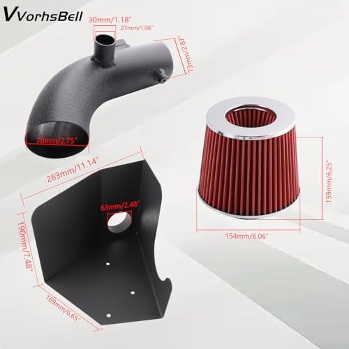 VVORHSBELL Cold Air Intake System Kit Compatible with 2007-2009 Toyota Camry XLE 2.4L L4 - Image 4