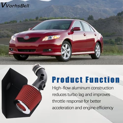 VVORHSBELL Cold Air Intake System Kit Compatible with 2007-2009 Toyota Camry XLE 2.4L L4 - Image 5