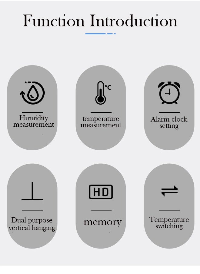 Generic - Digital LCD Temperature Humidity Hygrometer, HTC-1 Big Display, More Accurate, Greenhouse Room Indoor Thermometer Monitor,Clock Beep, Fish Tank Temperature Controlling - Image 1
