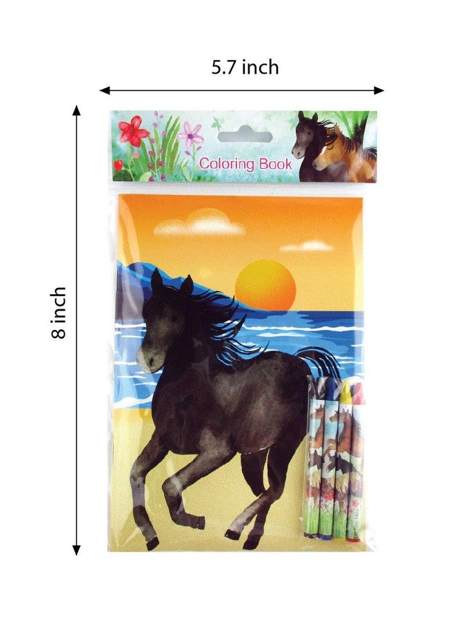 TINYMILLS Horse and Pony Coloring Book Set with 12 Coloring Books and 48 Crayons Horse Western Birthday Party Supplies Favor Bag Filler Carnival Prizes Rewards Stocking Stuffers - Image 5
