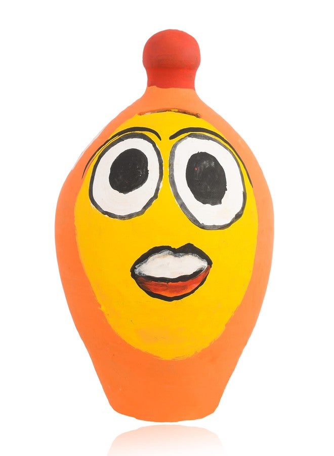 Onlinch Handmade Clay Piggy Bank for Kids | Traditional Gullak Coin Bank | Hand-Painted Terracotta Money Saving Pot | Eco-Friendly & Cute Design for Boys & Girls | Birthday Gift Idea (Design-18) - Image 1