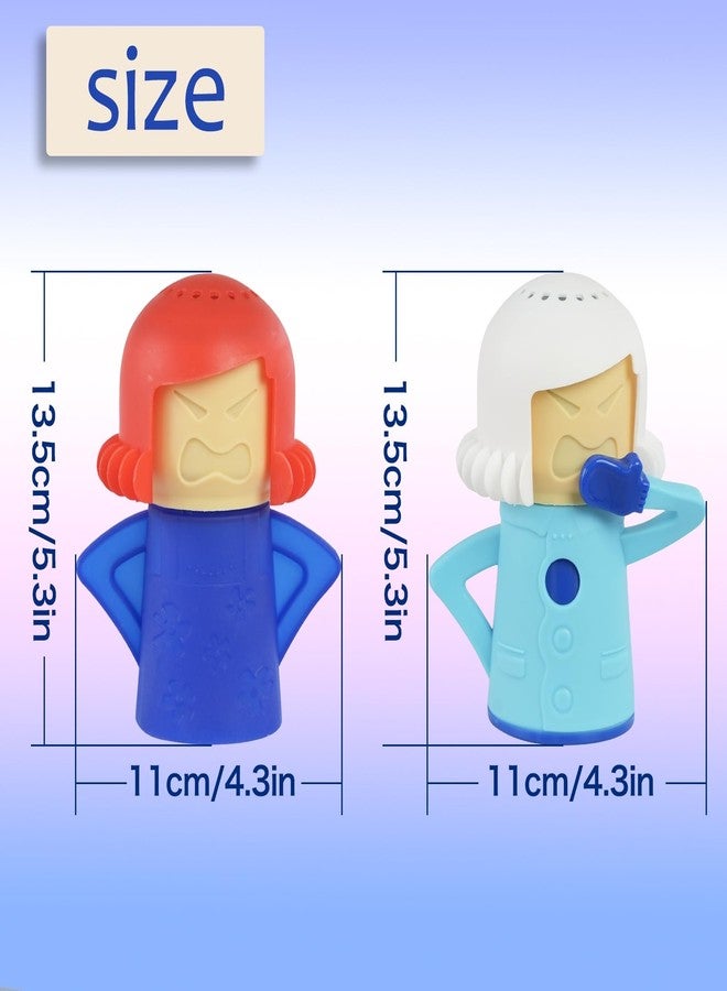 AUPLEX 5 PCS Angry Mama Microwave Cleaners & Cool Mama Fridge Odor Absorber, High temperature Steamer Cleaning Equipments, Refrigerator Moisture Absorber & Freshener Holder For Kitchen Gadget Tools - Image 2