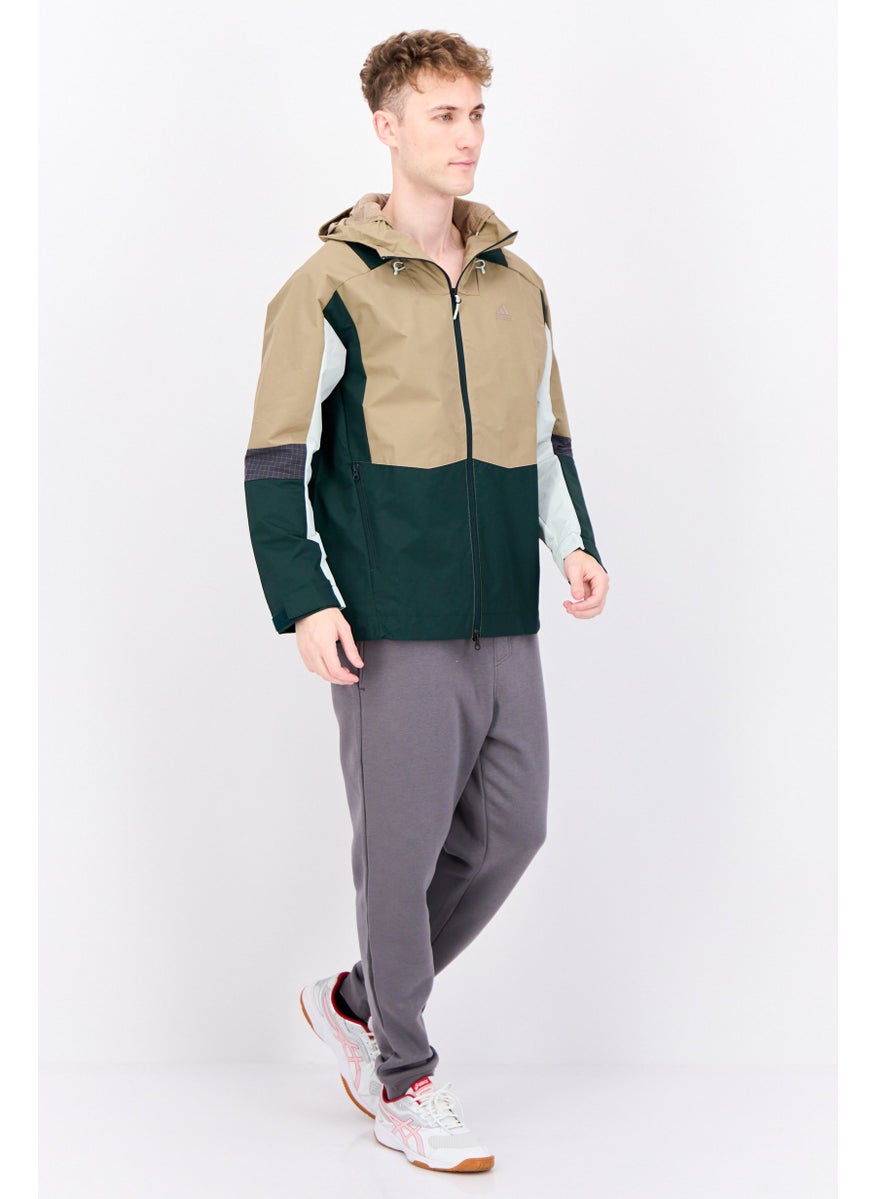 Adidas Men Sportswear Fit Long Sleeve Outdoor Hooded Jacket, Multicolor  - Image 4