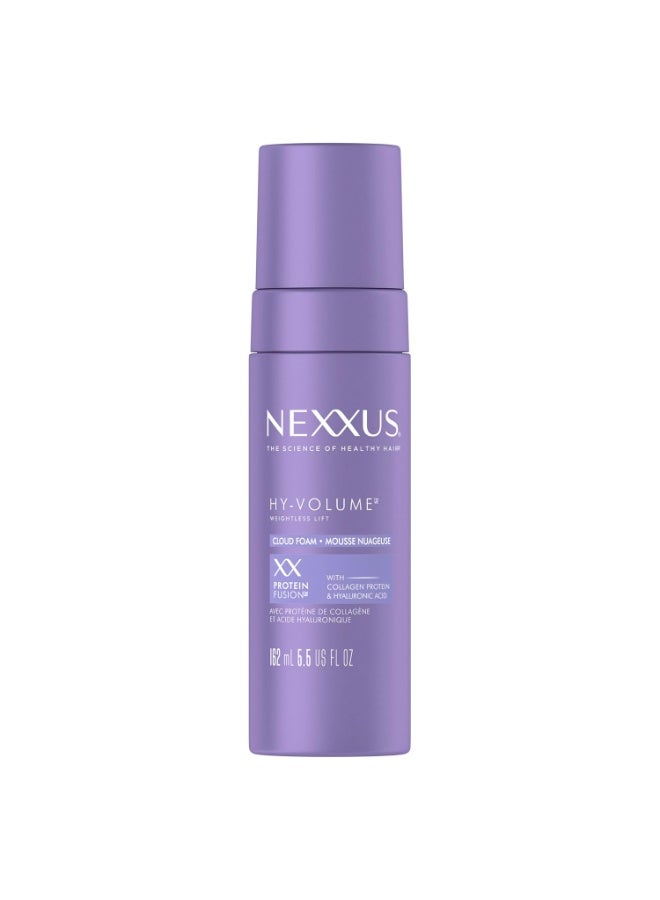 Nexxus Nexxus Hy-Volume Weightless Lift Cloud Foam Treatment for Flat & Limp Hair, 48 Hours Volume, ProteinFusion with Collagen & Hyaluronic Acid, 5.5 fl oz - Image 1