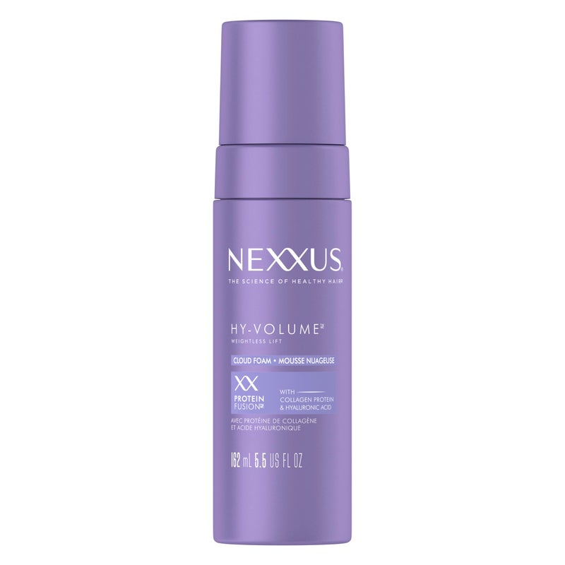 Nexxus Hy-Volume Weightless Lift Cloud Foam Treatment for Flat & Limp Hair, 48 Hours Volume, ProteinFusion with Collagen & Hyaluronic Acid, 5.5 fl oz - Image 1