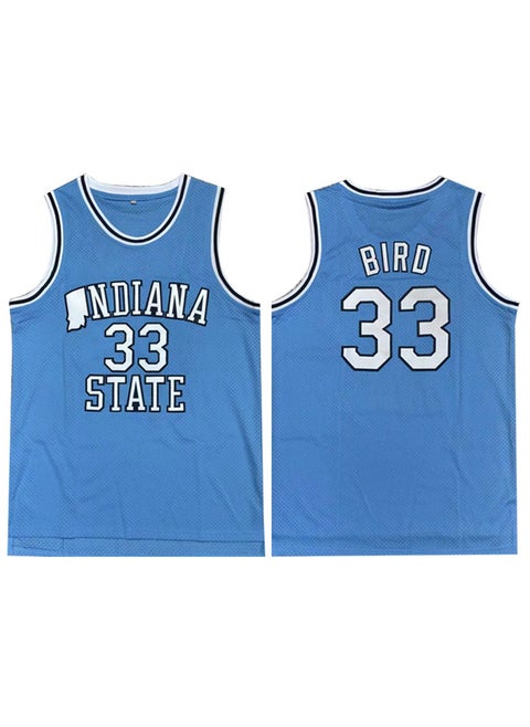 Boys Retro Jersey Breathable Mesh Basketball Suit NCAA Bird 33 University Edition Jersey in stock Batch Colorful blue