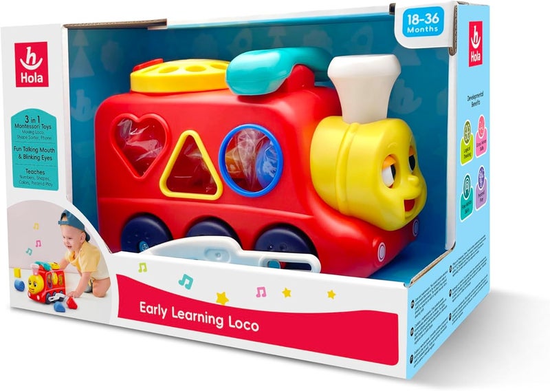 Hola Early Learning Loco Train Toy for Toddlers – Bump’n Go with Lights, Sounds, Music, Quiz Mode & Educational Activities - Image 4