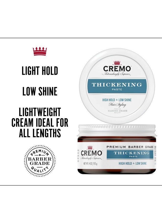 cremo Premium Barber Grade Hair Styling Thickening Paste High Hold Low Shine 4 Oz - Image 3