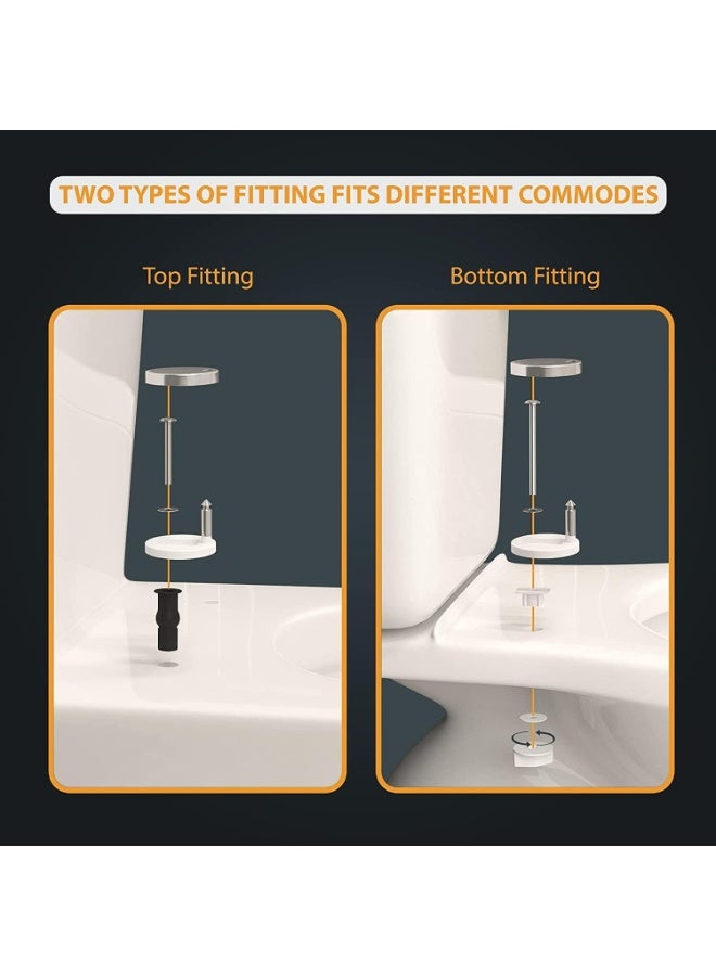 فكسر غطاء مقعد المرحاض FIXER على شكل حرف D مضاد للبكتيريا، مقعد مرحاض صامت، إغلاق بطيء، مفصلات سريعة الفك، شكل حرف U، إغلاق ناعم، سهل التنظيف، تثبيت مزدوج، أبيض ممتاز UF (يوريا فورمالدهايد) - Image 5