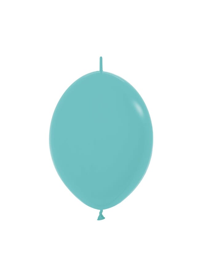 Party Time 25 Piece Link O Loon Latex Balloons 12Inch Aquamarine - Image 1